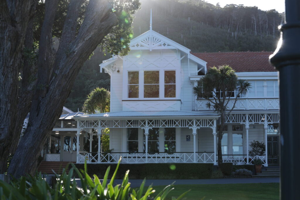 Front view of Days Bay House at Wellesley College, Wellington